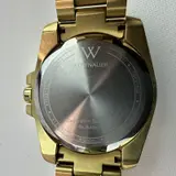 Wittnauer $695 WN3072 Men's 44mm Pave Gold Tone Quartz Stainless Steel Watch - Thumbnail 9