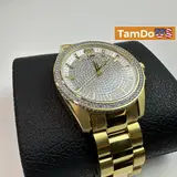 Wittnauer $695 WN3072 Men's 44mm Pave Gold Tone Quartz Stainless Steel Watch - Thumbnail 1
