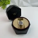 Wittnauer $725 WN4117 Women's Watch 30x30MM Black Diamond Dial Steel Band - Thumbnail 6
