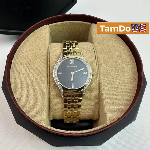 Wittnauer $725 WN4117 Women's Watch 30x30MM Black Diamond Dial Steel Band at TamDoUS Taylorsville