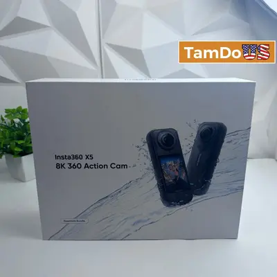 Insta360 X5 8K 360 Action Cam Essentials Bundle Waterproof Pocket Video Camera at Camcorders in new_open_box condition